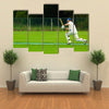 Cricket player in action Multi panel canvas Wall art