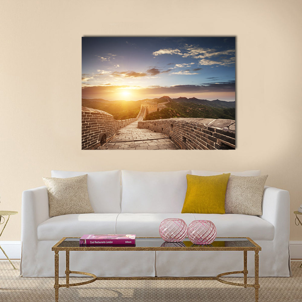 Greatwall the landmark of china and beijing multi panel canvas wall art