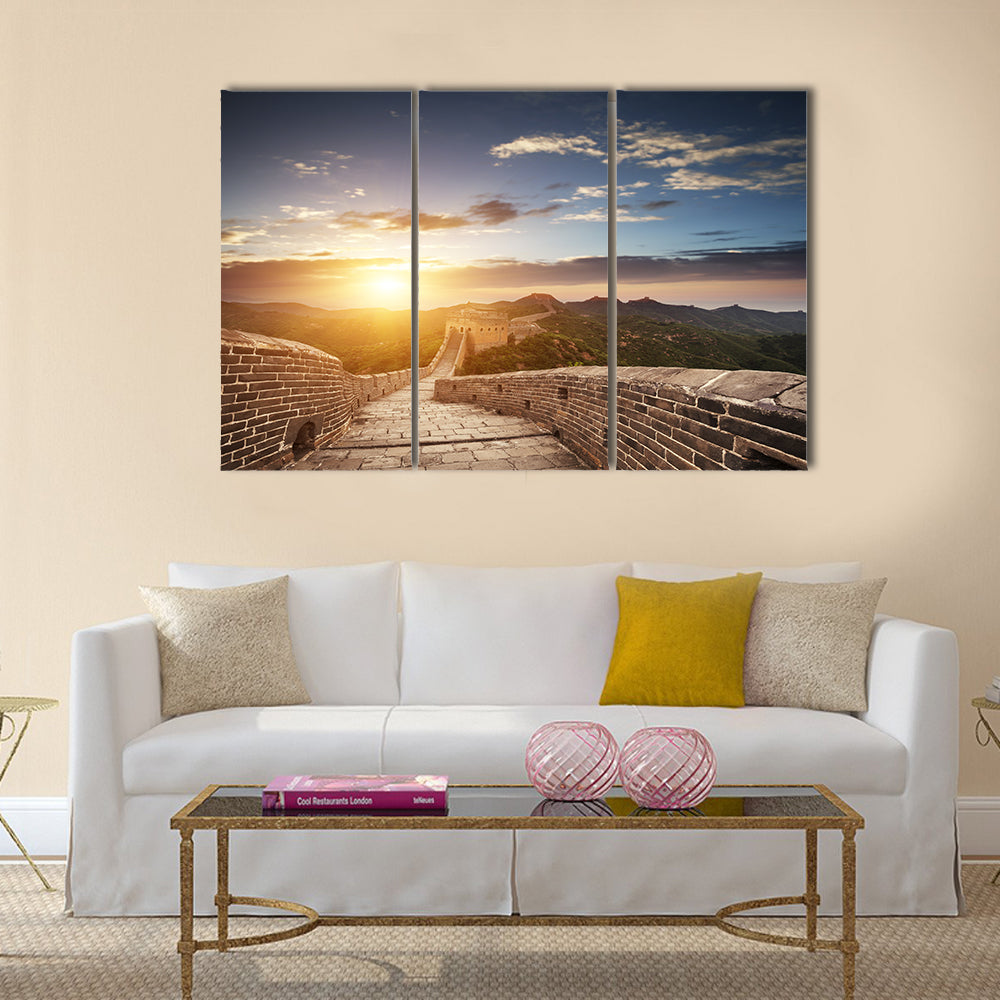 Greatwall the landmark of china and beijing multi panel canvas wall art