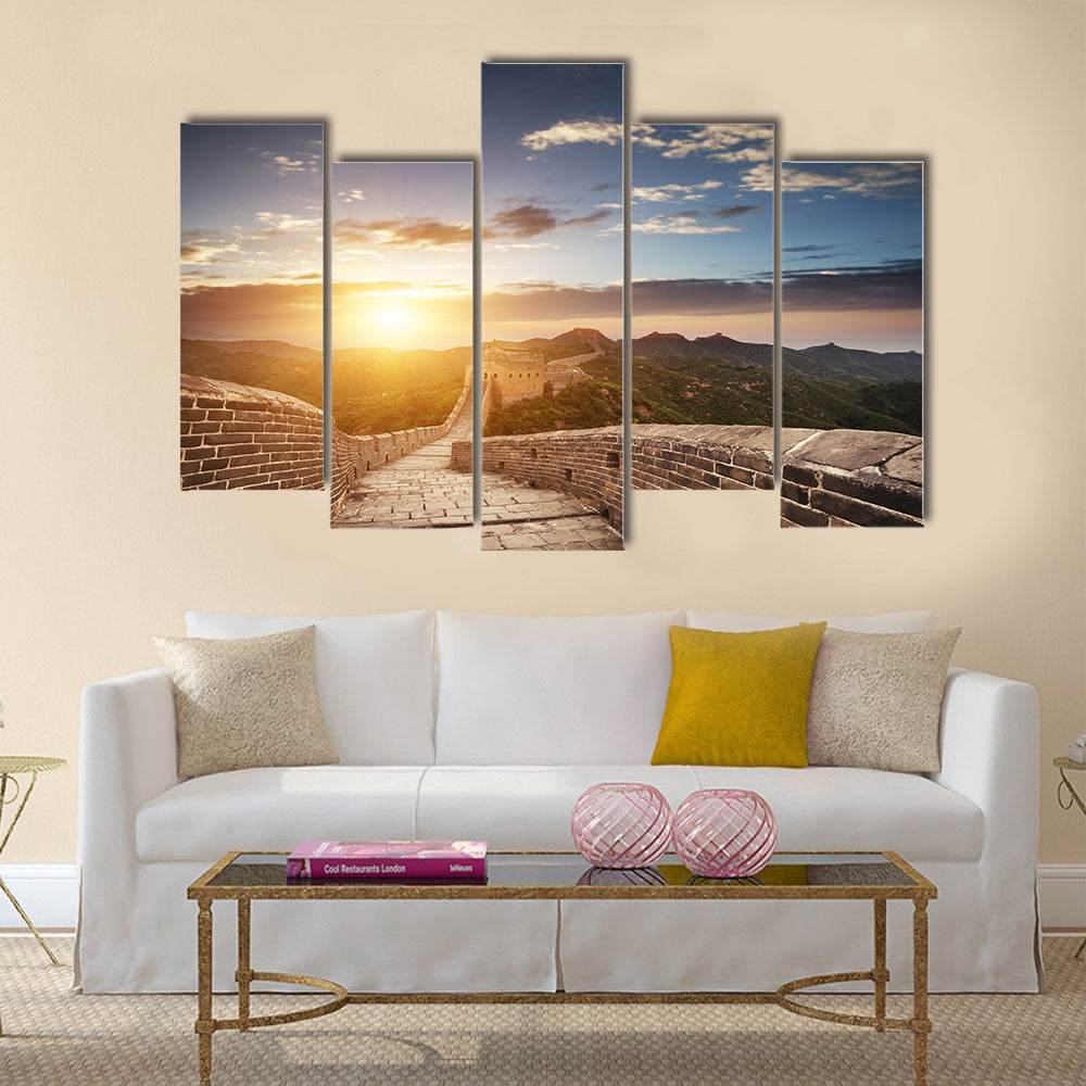 Greatwall the landmark of china and beijing multi panel canvas wall art