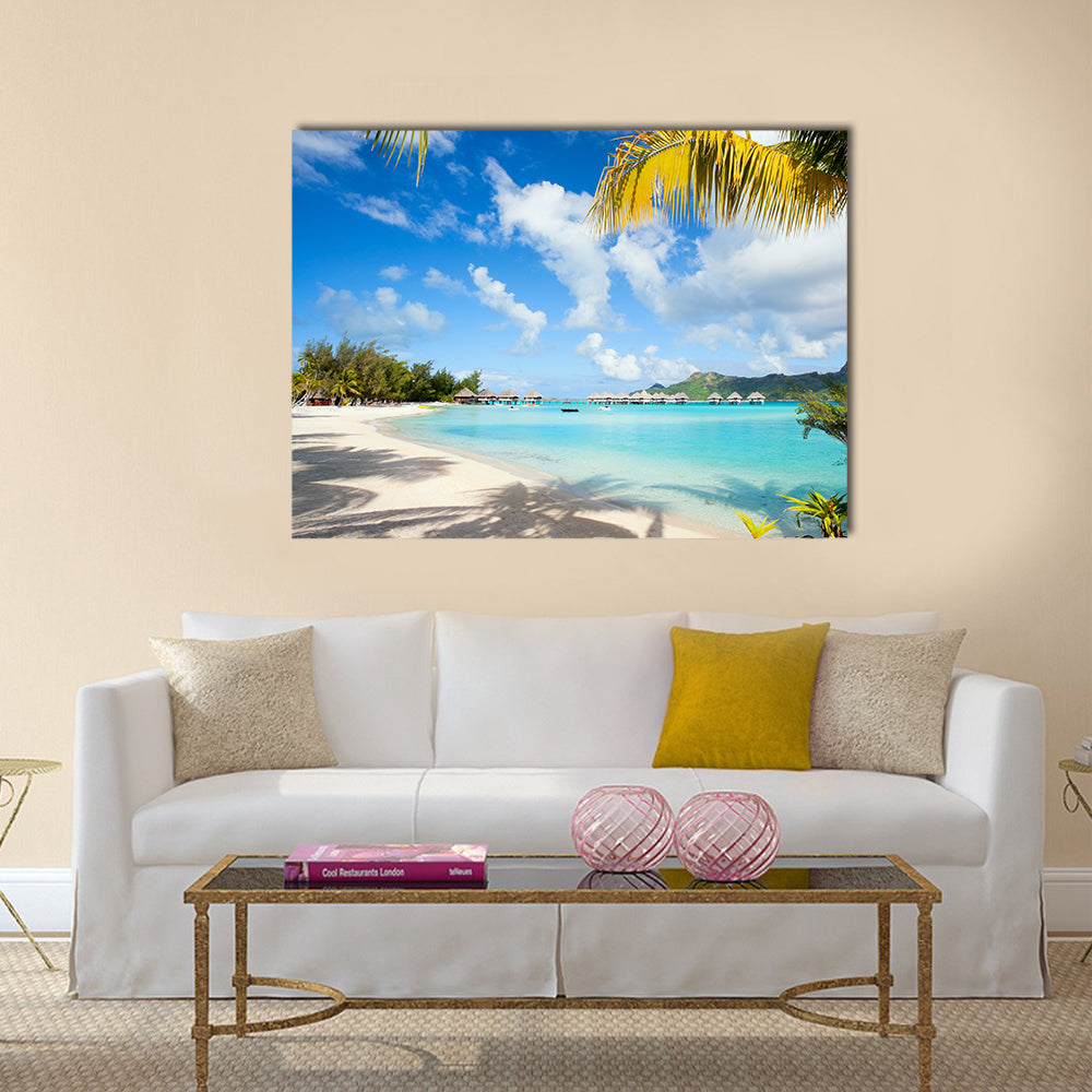 Beautiful beach on Bora Bora island in French Polynesia Multi panel canvas wall art