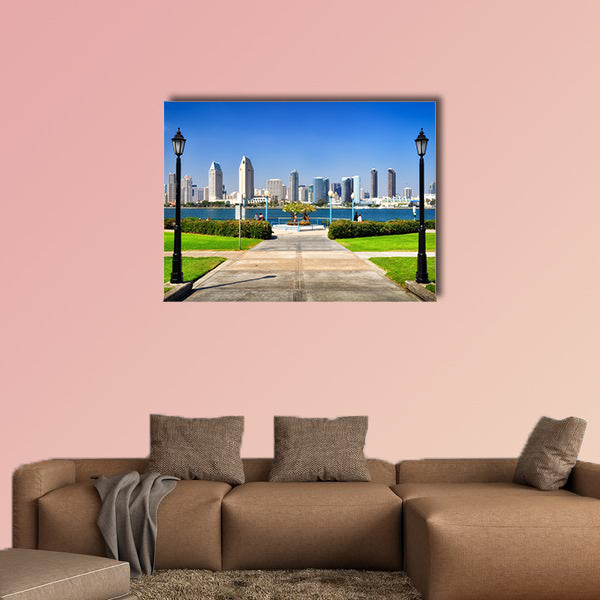San Diego city view from the park Multi panel canvas wall art