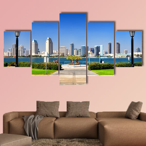 San Diego city view from the park Multi panel canvas wall art
