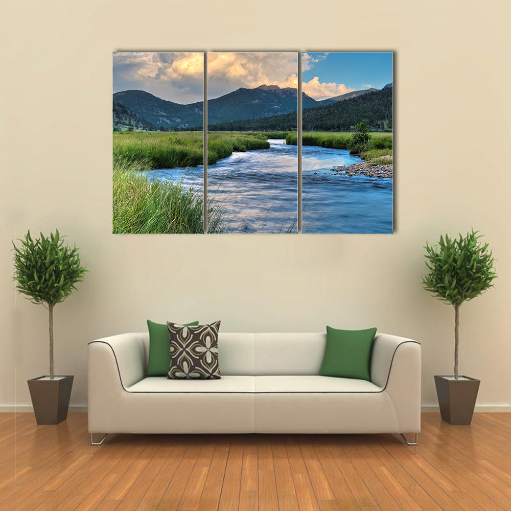 reek near Cub Lake Trail, Rocky Mountain National Park multi panel canvas wall art