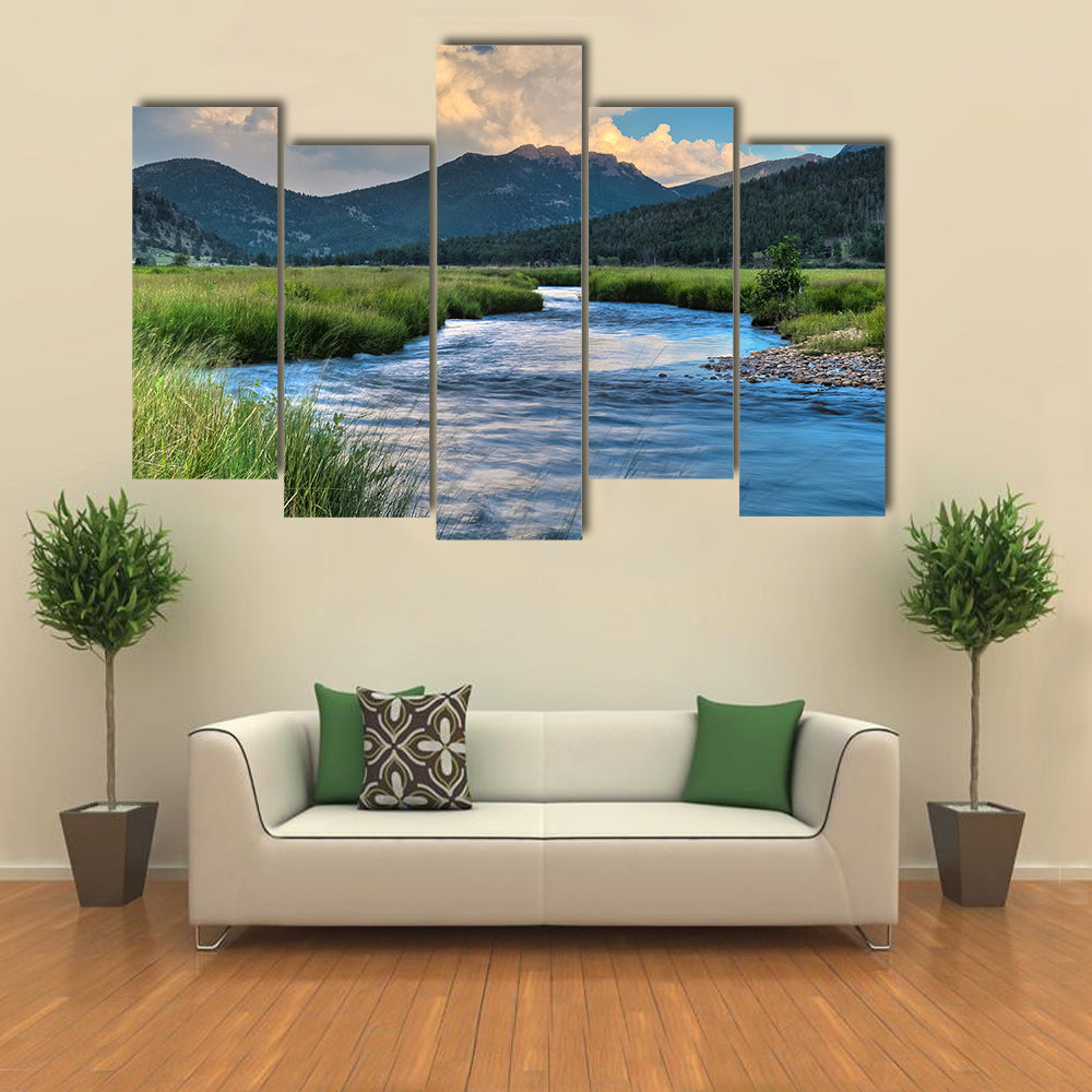 reek near Cub Lake Trail, Rocky Mountain National Park multi panel canvas wall art