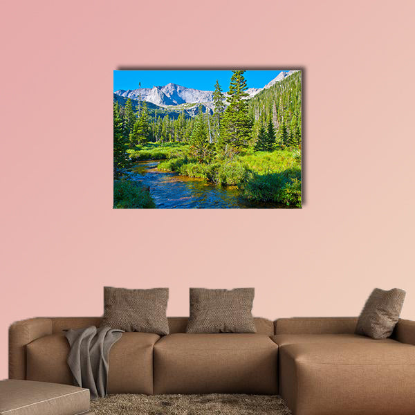 Glacier Creek from along the trail to Black Lake multi panel canvas wall art