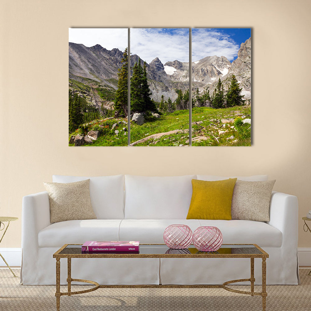 Colorado Rocky Mountains Landscape in Summer Multi panel canvas wall art