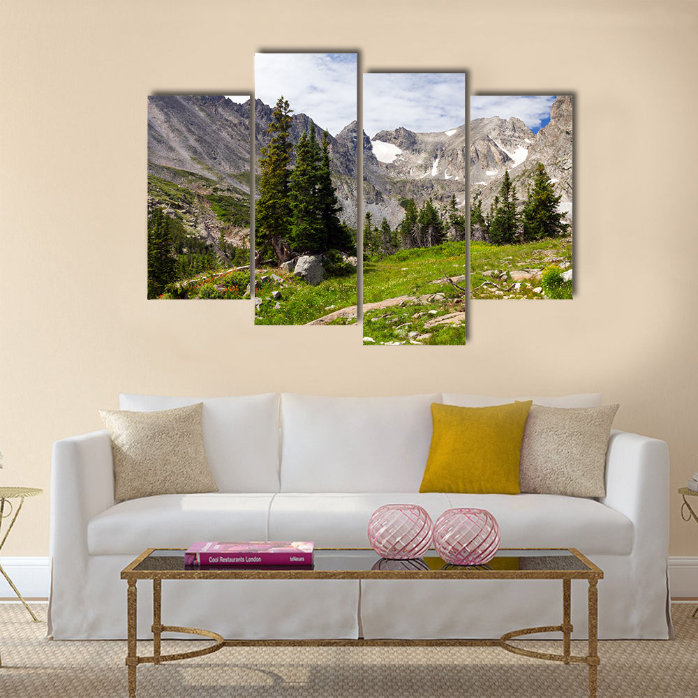 Colorado Rocky Mountains Landscape in Summer Multi panel canvas wall art