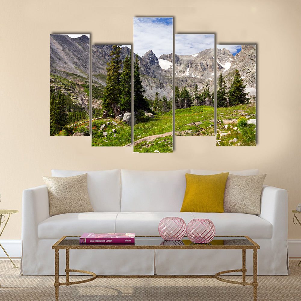 Colorado Rocky Mountains Landscape in Summer Multi panel canvas wall art