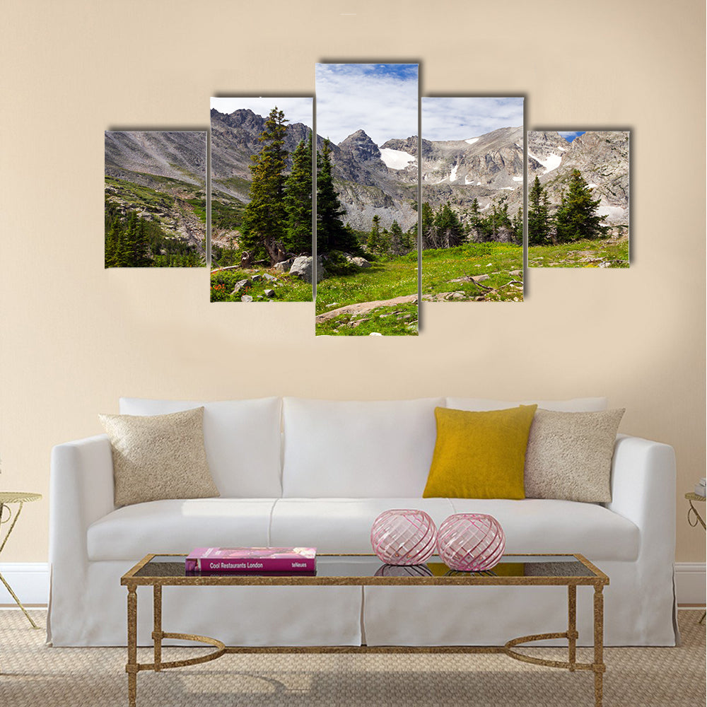 Colorado Rocky Mountains Landscape in Summer Multi panel canvas wall art