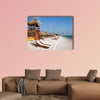 Lifeguard tower on the Playa Del Carmen beach in Mexico multi panel canvas wall art