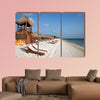 Lifeguard tower on the Playa Del Carmen beach in Mexico multi panel canvas wall art