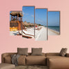 Lifeguard tower on the Playa Del Carmen beach in Mexico multi panel canvas wall art