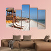 Lifeguard tower on the Playa Del Carmen beach in Mexico multi panel canvas wall art