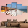 Lifeguard tower on the Playa Del Carmen beach in Mexico multi panel canvas wall art