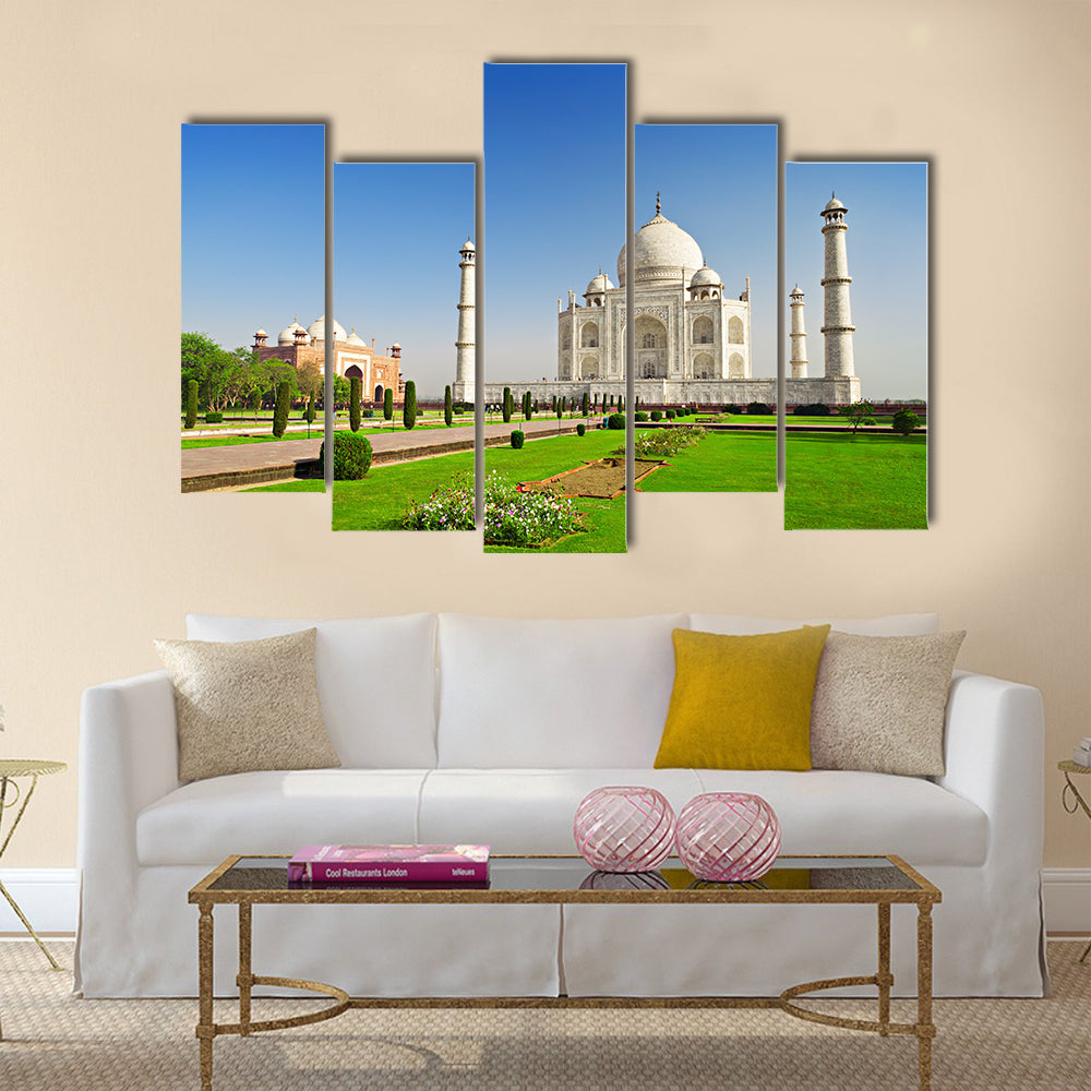 Taj Mahal, Agra, Uttar Pradesh Multi Panel Canvas Wall Art