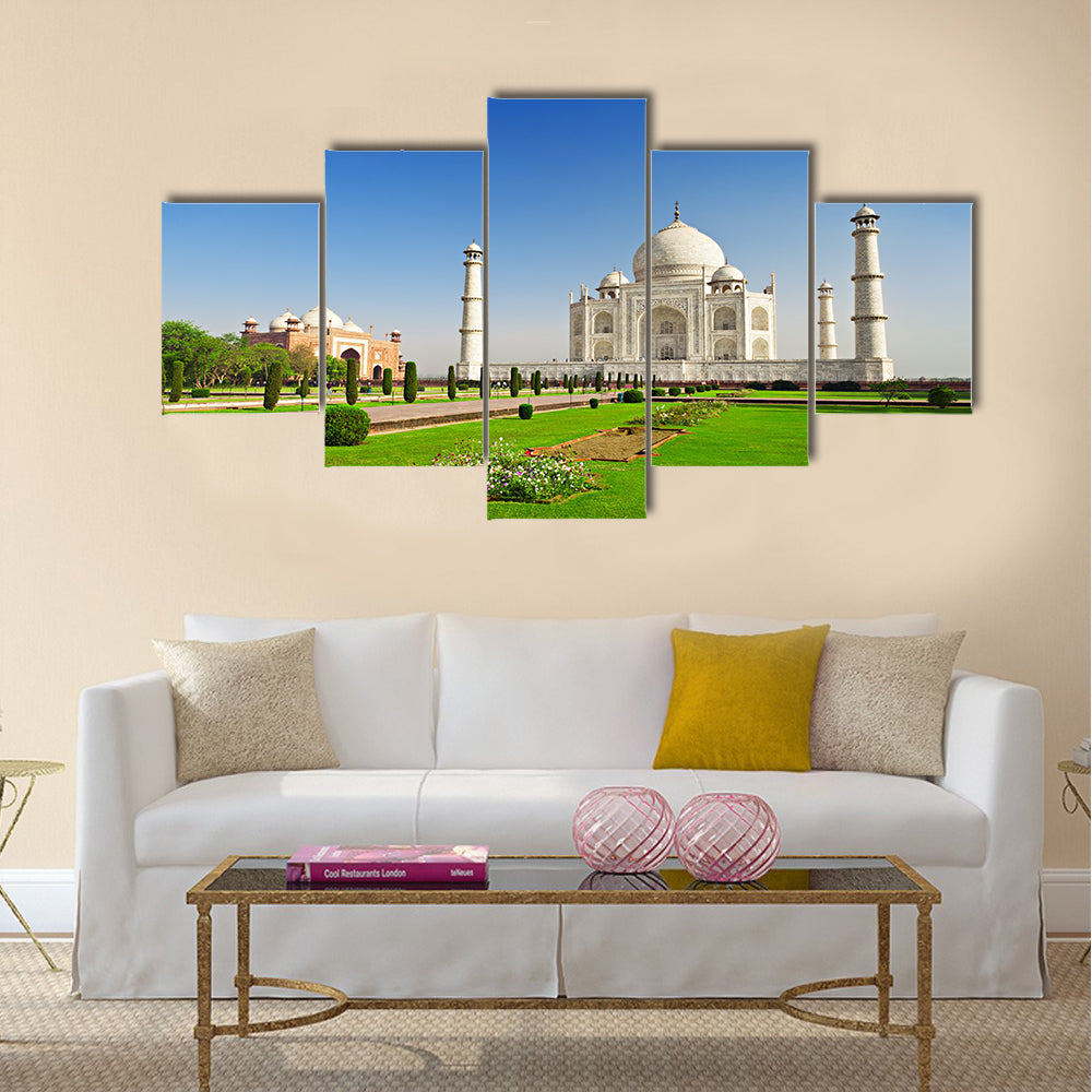 Taj Mahal, Agra, Uttar Pradesh Multi Panel Canvas Wall Art
