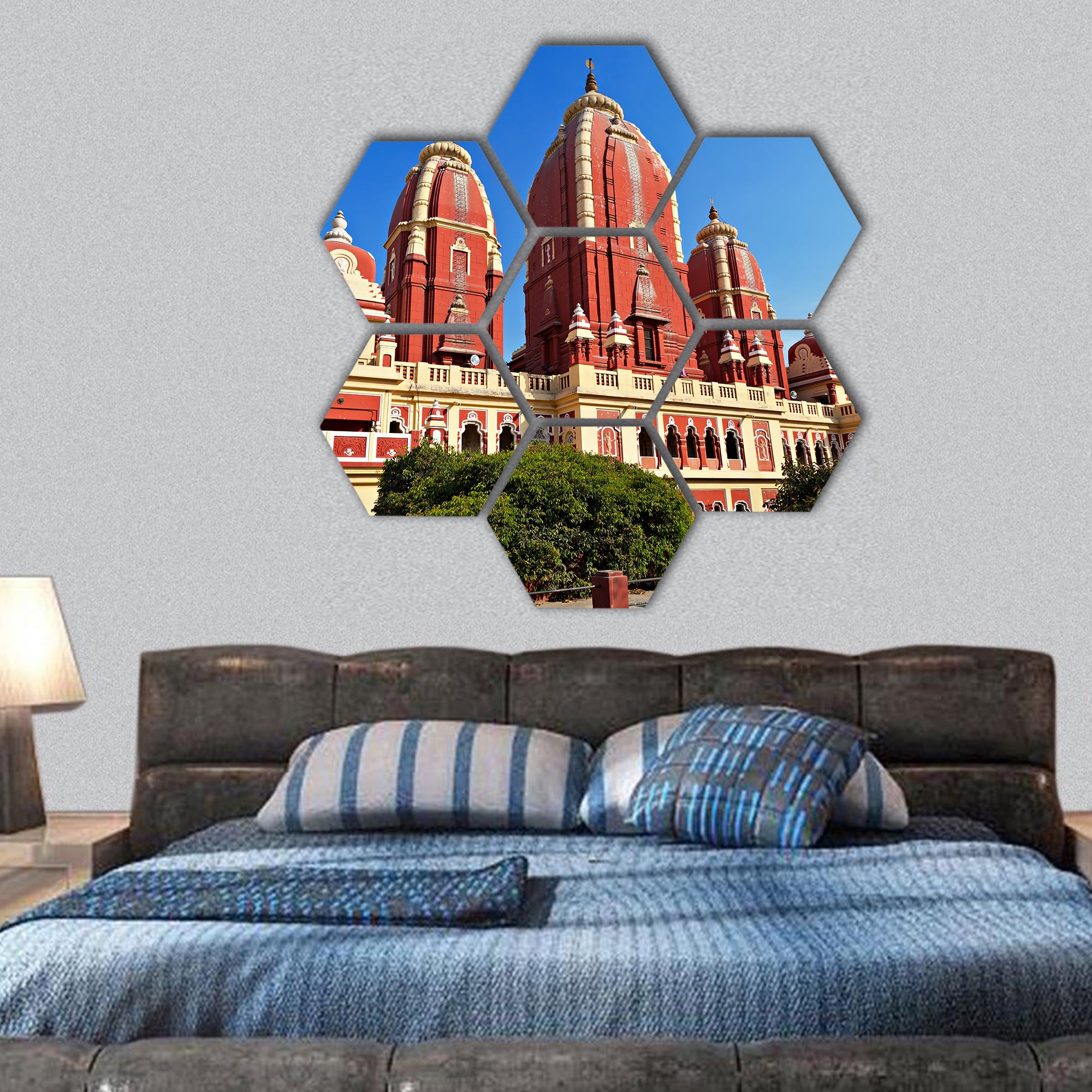 Laxmi Narayan temple, New Delhi, India hexagonal canvas wall art