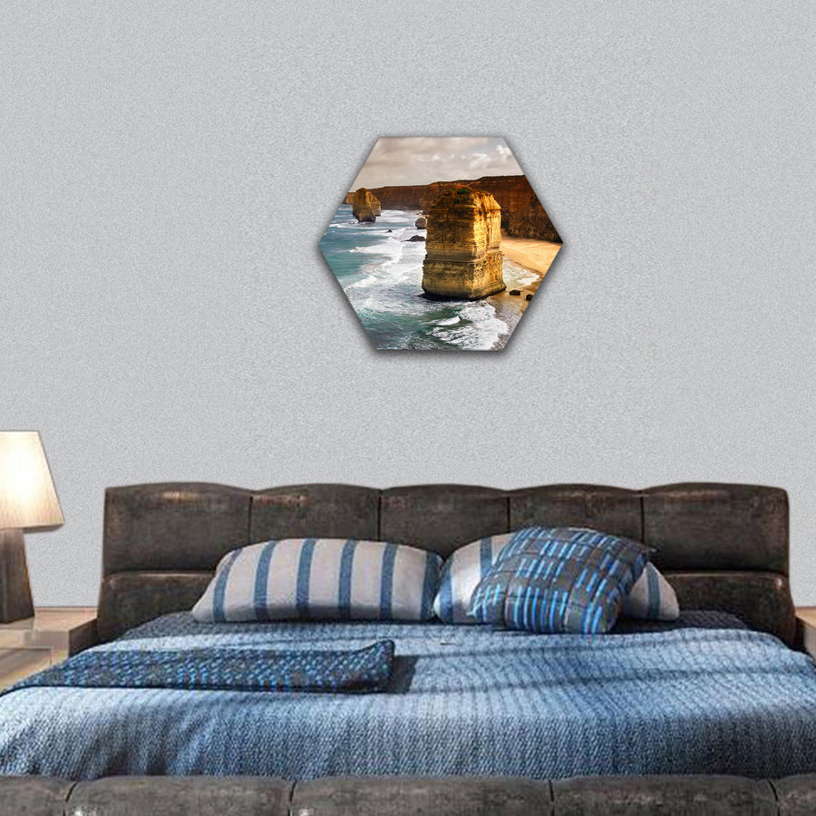 Beautiful apostles in Australia hexagonal canvas wall art