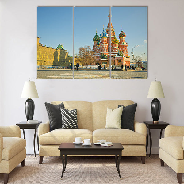 Saint Basil's Cathedral, at Red Square, Moscow Multi panel canvas wall art