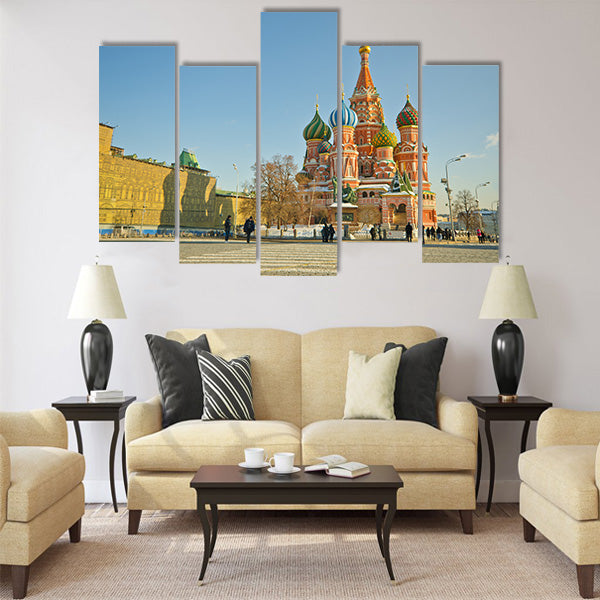 Saint Basil's Cathedral, at Red Square, Moscow Multi panel canvas wall art
