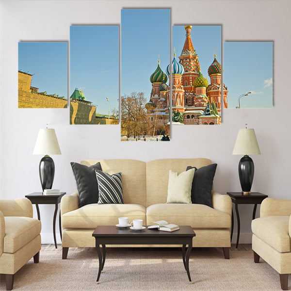 Saint Basil's Cathedral, at Red Square, Moscow Multi panel canvas wall art