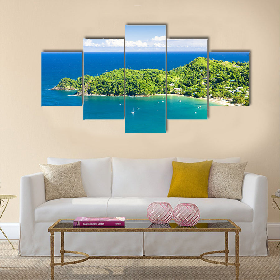 Castara Bay, Tobago Multi panel canvas wall art
