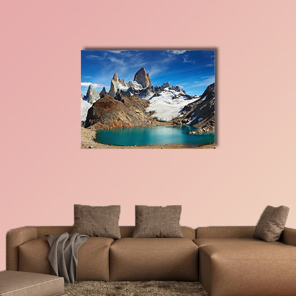 Laguna de Los Tres and mount Fitz Roy, Los Glaciares National Park, wall art