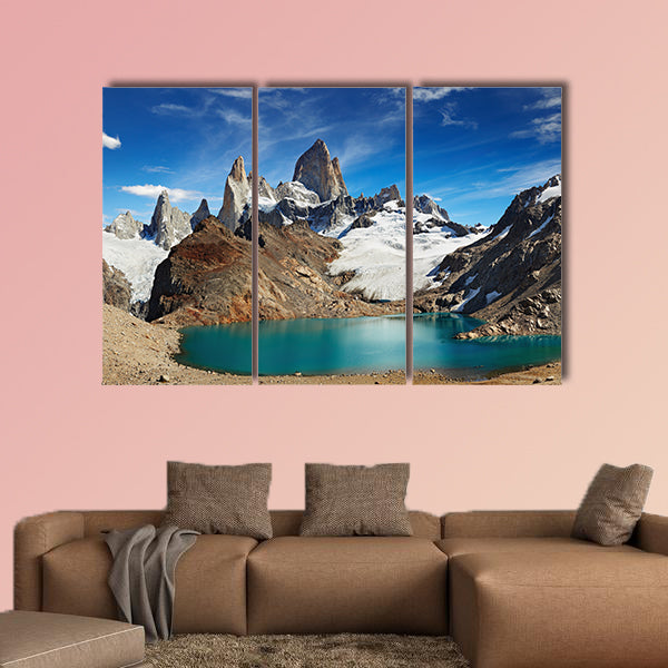 Laguna de Los Tres and mount Fitz Roy, Los Glaciares National Park, wall art