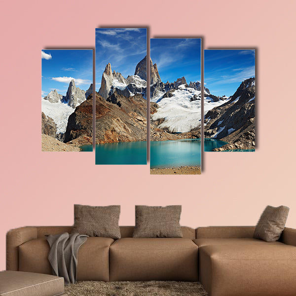 Laguna de Los Tres and mount Fitz Roy, Los Glaciares National Park, wall art