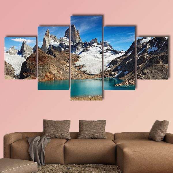 Laguna de Los Tres and mount Fitz Roy, Los Glaciares National Park, wall art