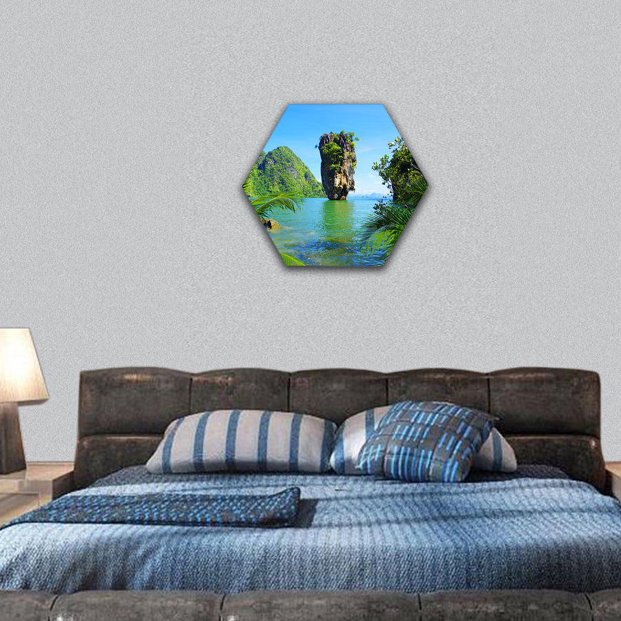 James Bond Island, Phang Nga, Thailand hexagonal canvas wall art