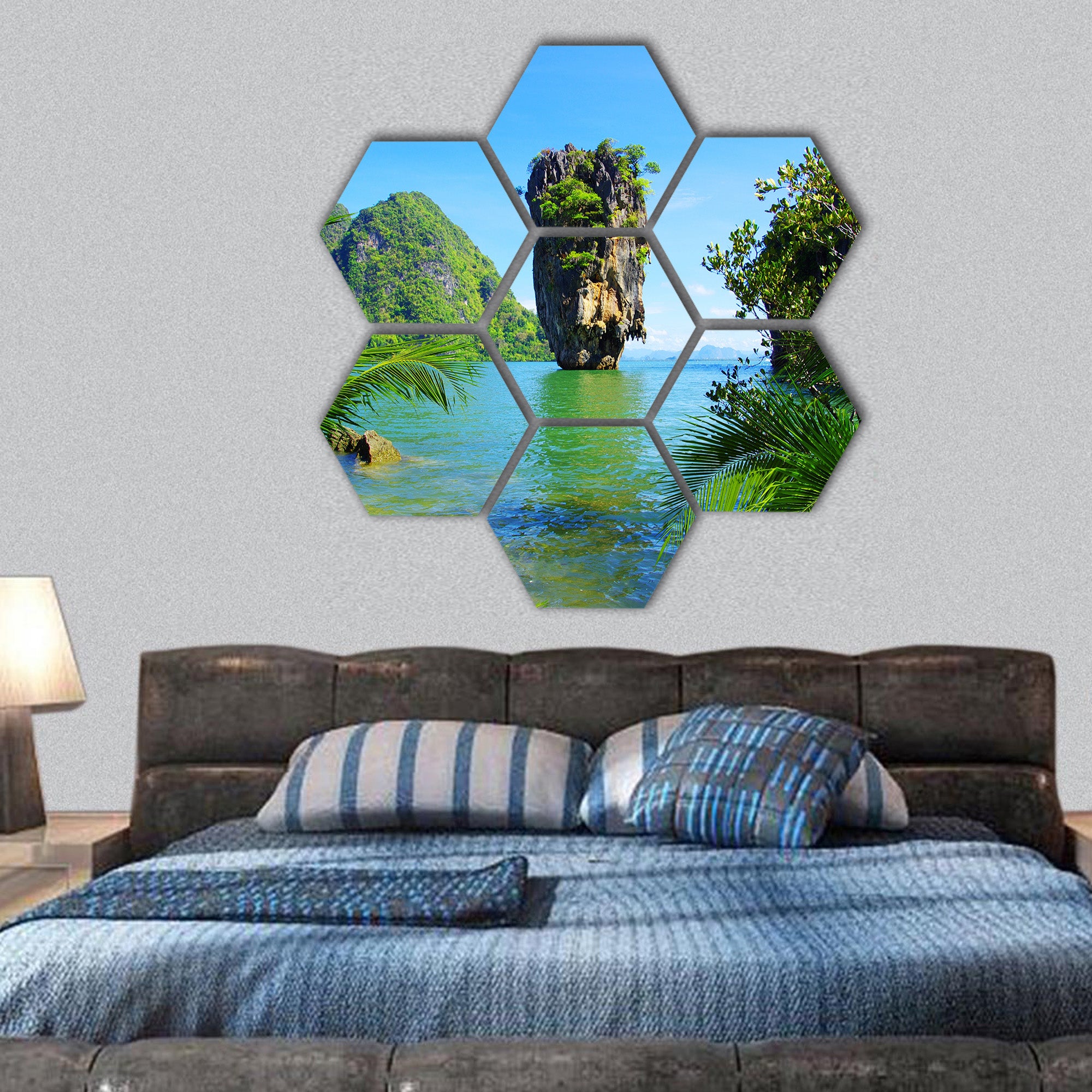 James Bond Island, Phang Nga, Thailand hexagonal canvas wall art