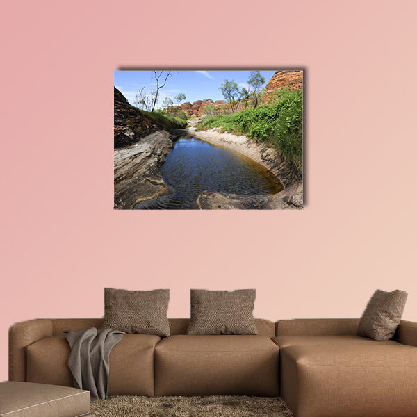 Beautiful outback landscape of bee-hive shaped rock multi panel canvas wall art