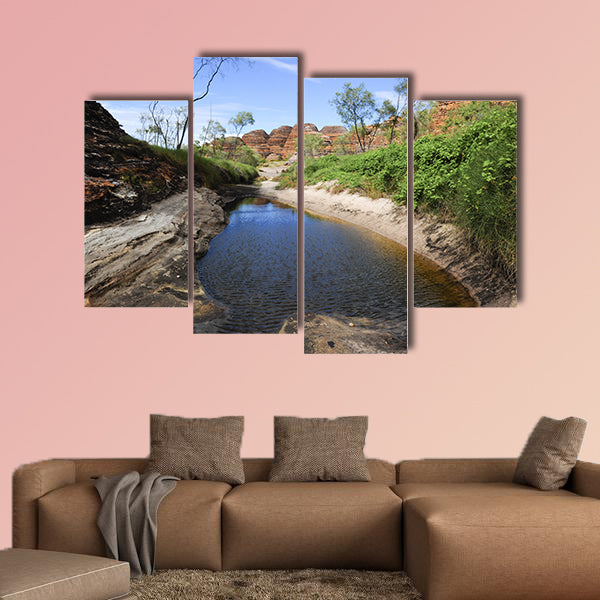 Beautiful outback landscape of bee-hive shaped rock multi panel canvas wall art