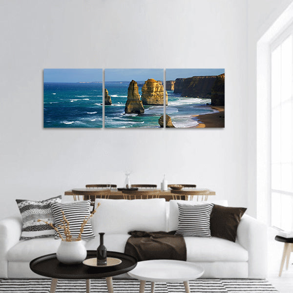 Dramatic beautiful 12 apostles in Australia panoramic canvas wall art
