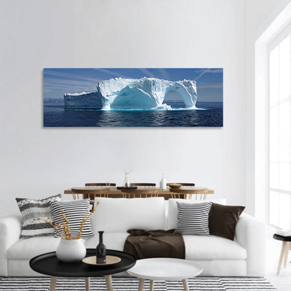 Iceberg off the coast of Greenland, Atlantic Ocean panoramic canvas wall art