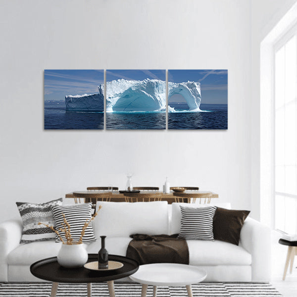 Iceberg off the coast of Greenland, Atlantic Ocean panoramic canvas wall art