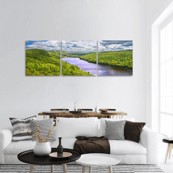 Lake of the Clouds at Porcupine Mountains State Park panoramic canvas wall art