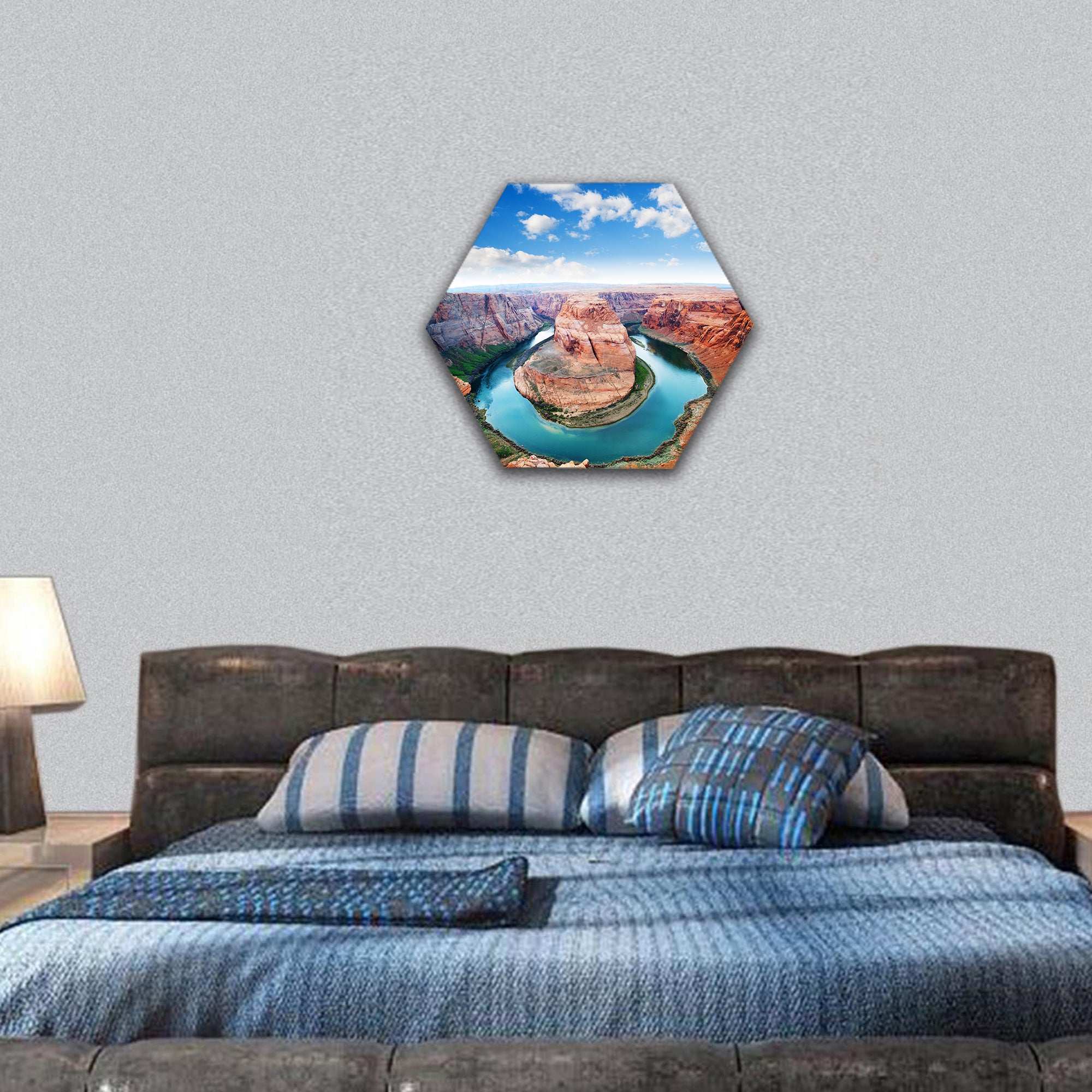 Horse Shoe Bend, Grand Canyon Page, Arizona hexagonal canvas wall art