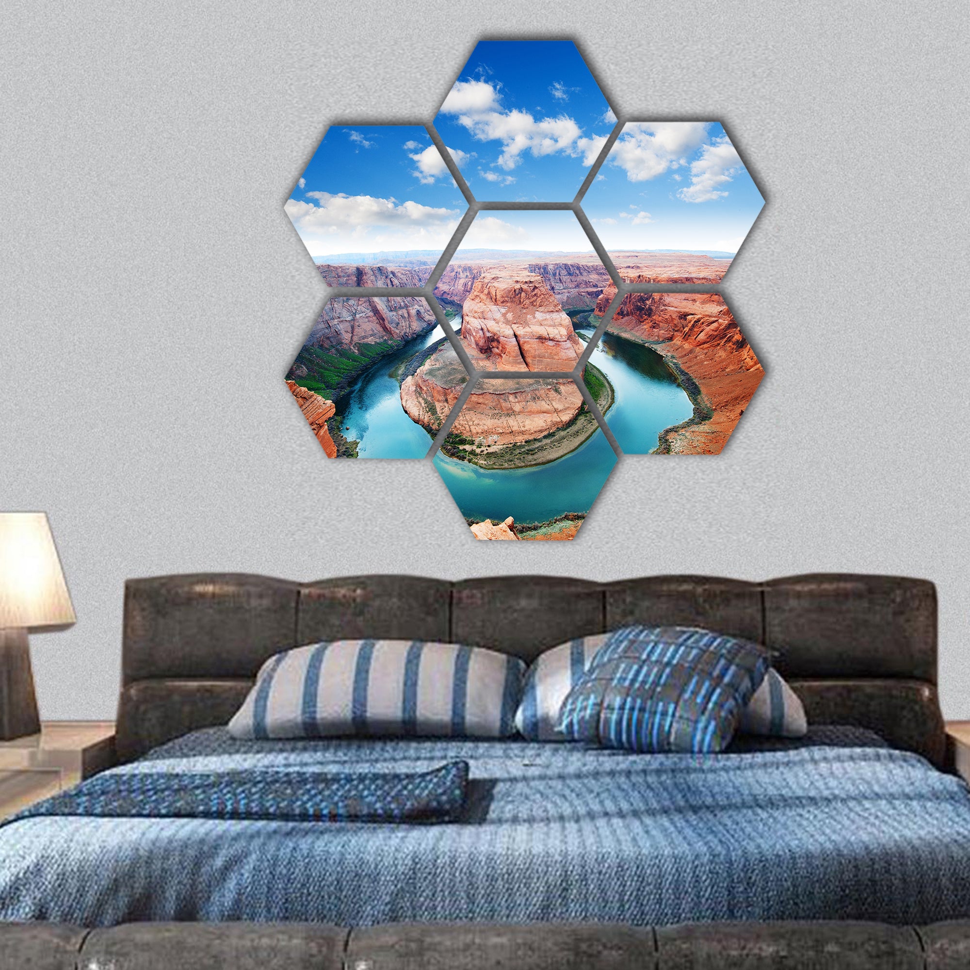 Horse Shoe Bend, Grand Canyon Page, Arizona hexagonal canvas wall art