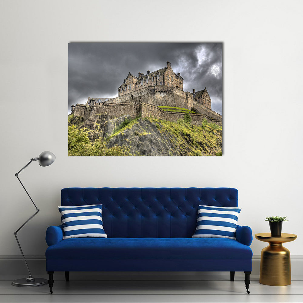 Edinburgh Castle on Castle Rock in Edinburgh, Scotland Multi Panel Canvas Wall Art