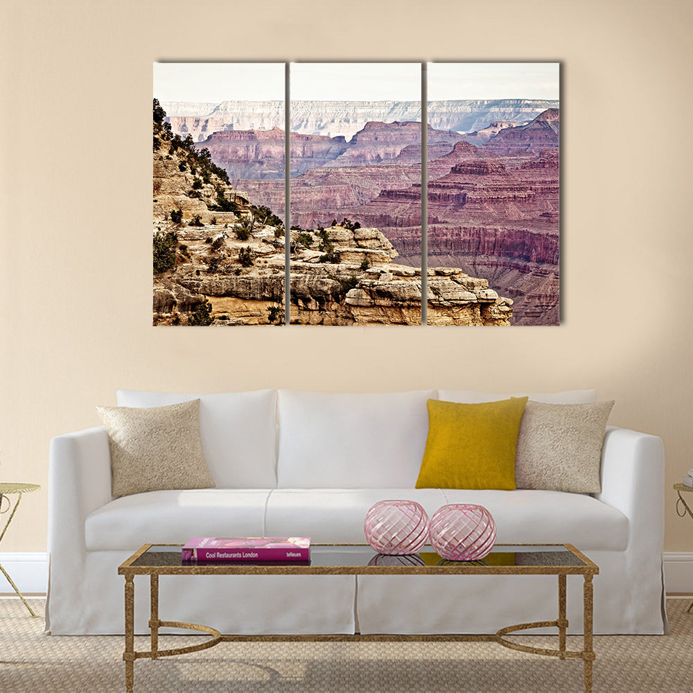 Grand Canyon during sunny day multi panel canvas wall art