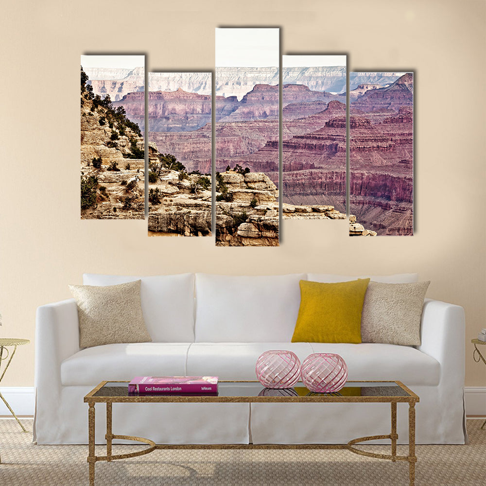 Grand Canyon during sunny day multi panel canvas wall art