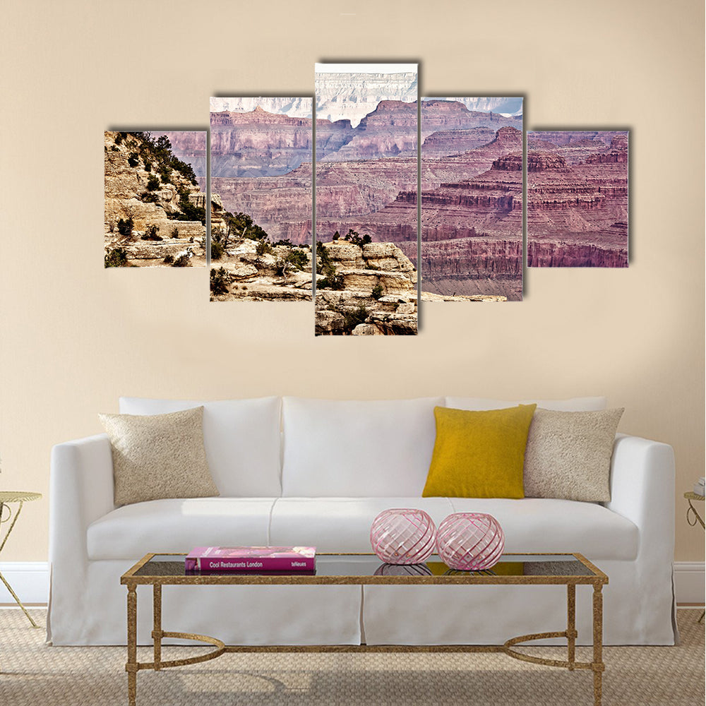 Grand Canyon during sunny day multi panel canvas wall art
