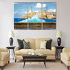 Hurricane in Havana with a view of the castle Multi panel canvas wall art