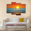 Colorful sunset over the sea -Spain, Almeria Multi Panel Canvas Wall Art