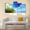 Beach in sunset time on Mahe island in Seychelles Multi panel canvas wall art