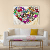 Heart of the butterflies Multi Panel Canvas Wall Art