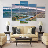 Tuscany landscape at sunrise, Italy Multi Panel Canvas Wall Art